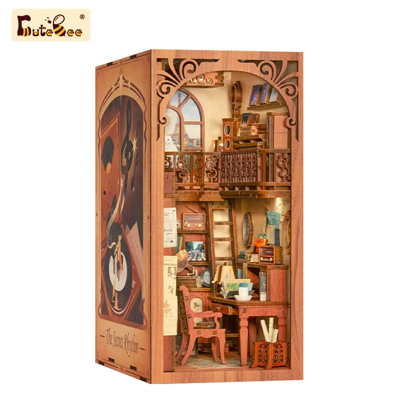 CUTEBEE Book Nook Kit it Staubschutzhülle–DIY Puppenhäuser iniatur