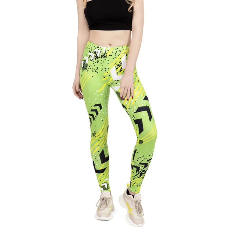 Slim Digital Printed Leggings for Women, High Waist, Casual, Push Up, Sport Workout, Fitness, Gym, Yoga Clothing, New Fashion seamless yoga set women 2 piece gym clothing outfits high waist leggings sports crop top push up tracksuit fitness for women