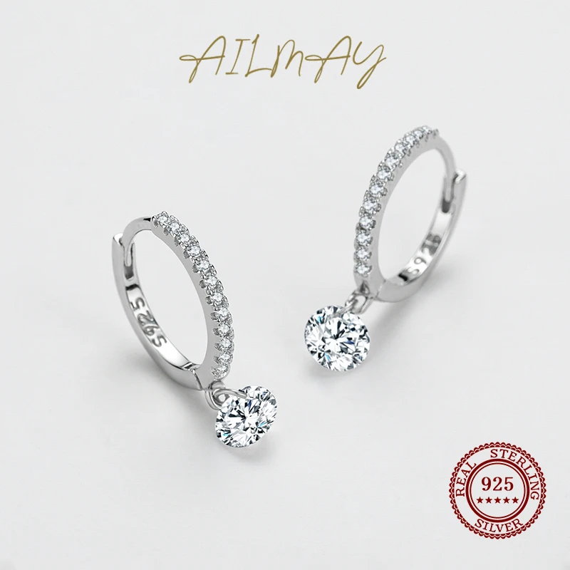 Orecchini semi cerchio piccoli argento 925, orecchini donna stella stelline e zirconi cuore e zirconi orecchini pendenti stellina cuore argento, hoops argento 925 e zirconi. made in italy (Cuore