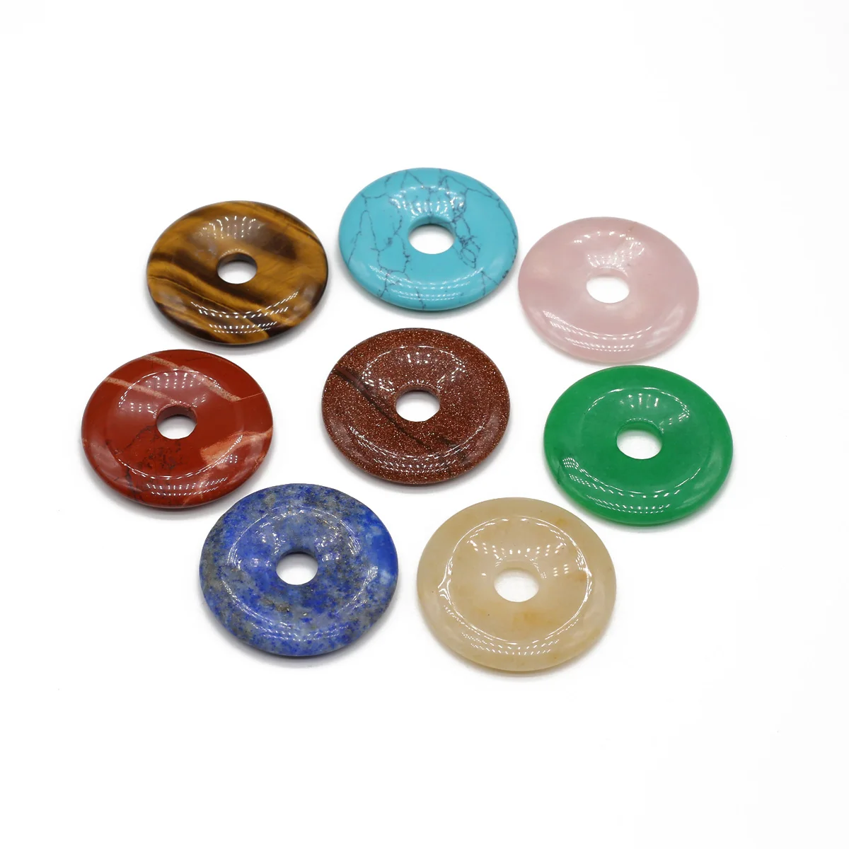 

Natural Stone Pendant Large Hole Abacus Shape Gemstone Exquisite Charms for Jewelry Making Diy Bracelet Necklace Accessories