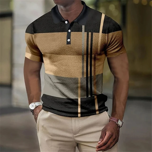 Men's Tee Shirt Short Sleeve Tee Tops Summer Casual Golf Sports T Shirt  Blouse H