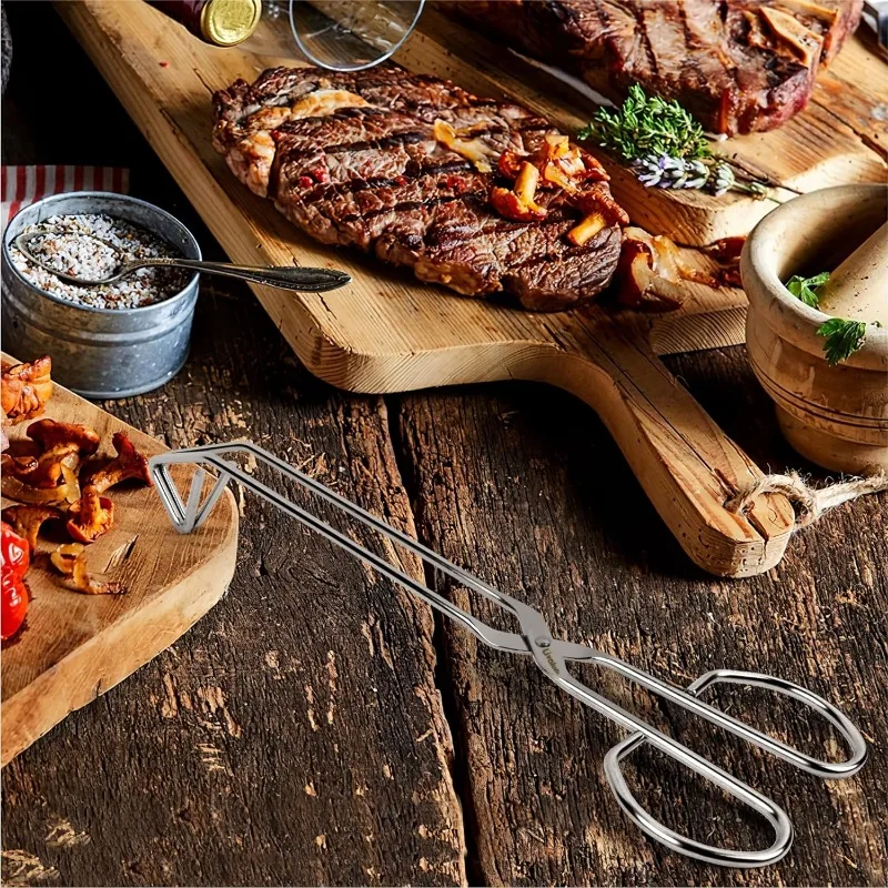 トング キッチントング シリコンクリップ キッチンクリップ ステーキクリップ 多目的ベーキングクリップ クッキングクリップ 耐熱 キ 焼肉トング  ステンレススチール製キッチンフライパンクリップ 延長バーベキュークリップ 家庭用食品クリップ トング ステーキクリップ ... トング キッチントング ステンレス鋼食品ステーキクリップ肥厚食品シリコンクリップ 調理用 キッチン用品
