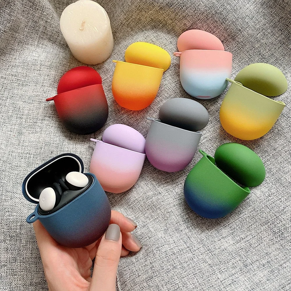 Custodia Rigida Per Auricolari A Doppio Colore Sfumato Opaco Custodia Protettiva Per Cuffie Wireless Antigraffio Per Pc Per Google Pixel Buds 2