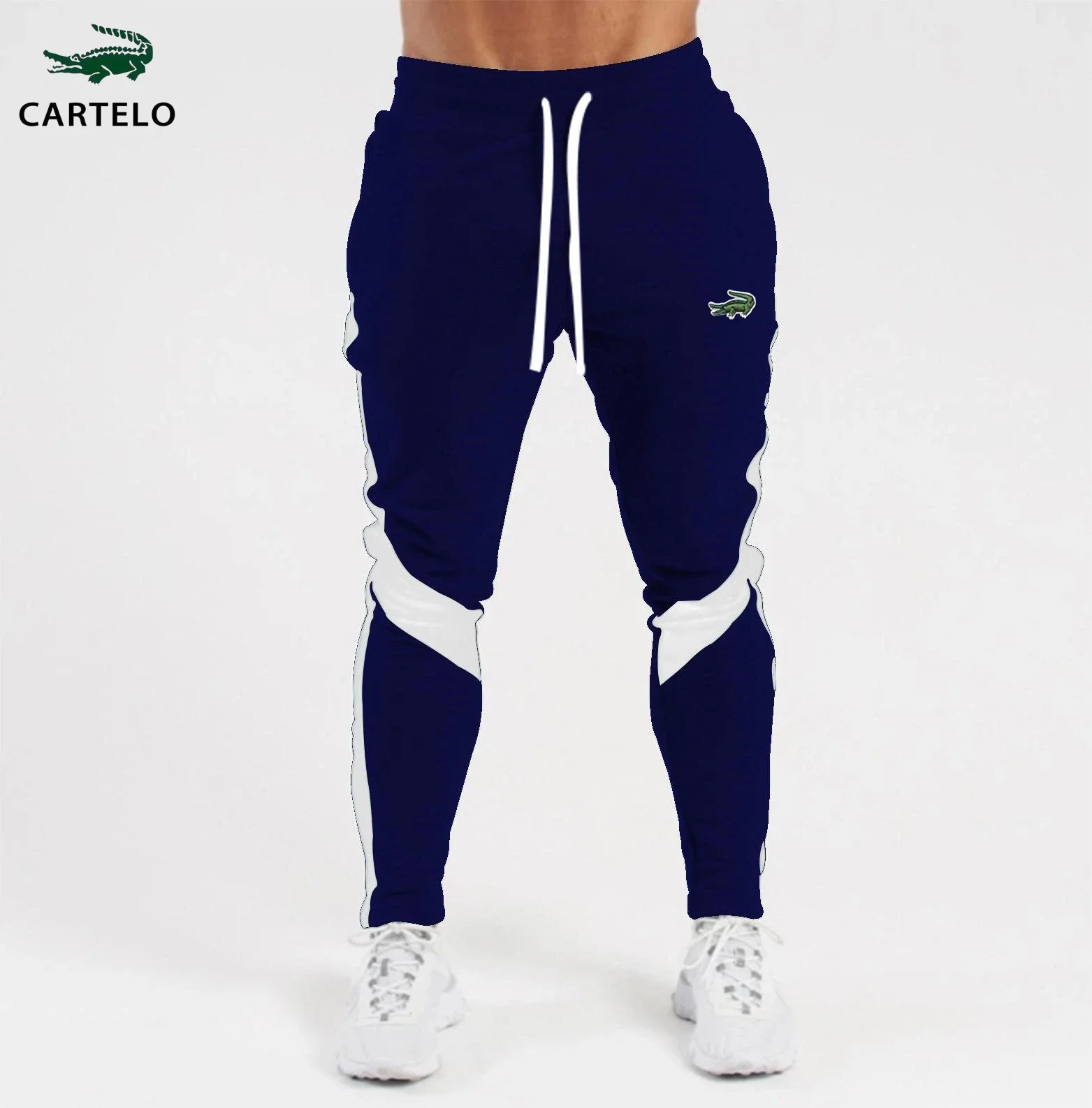 CARTELO Embroidery Men's Pants Color Matching Slim-fit PantsExercise Jogging Pants Casual Sweatpants Brand Men Clothing