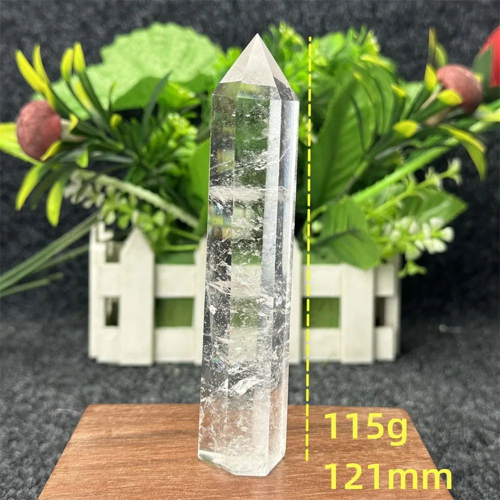 Natural Claro De La Roca Del Cuarzo Blanco Cristal Clúster Columna Punto Resistente A La Radiación Para La Decoración Del Hogar Al Azar
