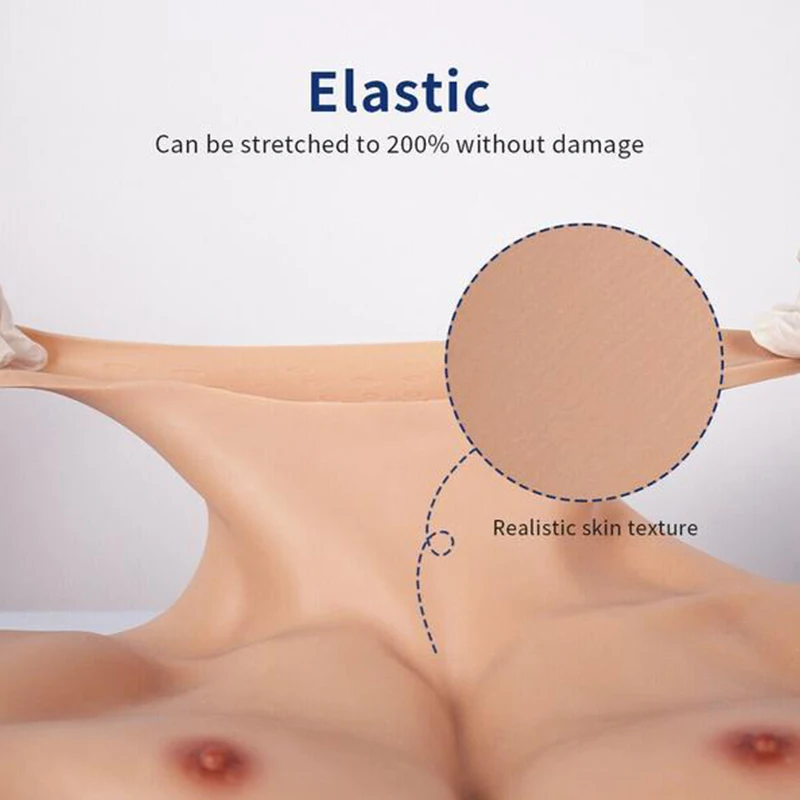 SUAISKR Realistic Silicone Muscle Chest Vest for Men