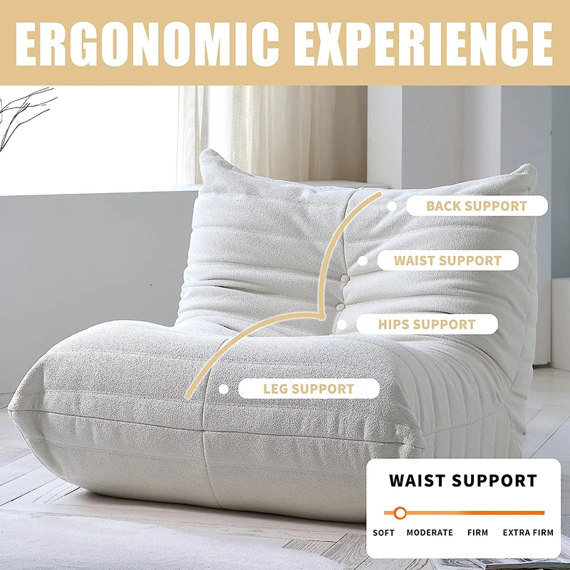 Teddy Fabric Bean Bag Sofa 4