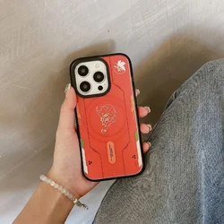 Evangelion Anime Inspired MagSafe Compatible Phone Case - Stylish Magnetic Wireless Charging Impact Cover - iPhone 15 (Evangelion C)