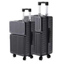Ensemble de bagages de voyage 20 pouces 24 pouces, valise rigide en ABS avec roulettes, serrure TSA, légère, durable, bagage à roulettes, ensemble de 2 pièces, homme femme 1