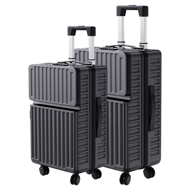 Ensemble de bagages de voyage 20 pouces 24 pouces, valise rigide en ABS avec roulettes, serrure TSA, légère, durable, bagage à roulettes, ensemble de 2 pièces, homme femme 1