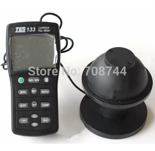 

Orginal Made in Taiwan Handheld Luminous Flux Meter Light Tester Accurate and Instant Response Range 7000 Lumens RS232 TES-133