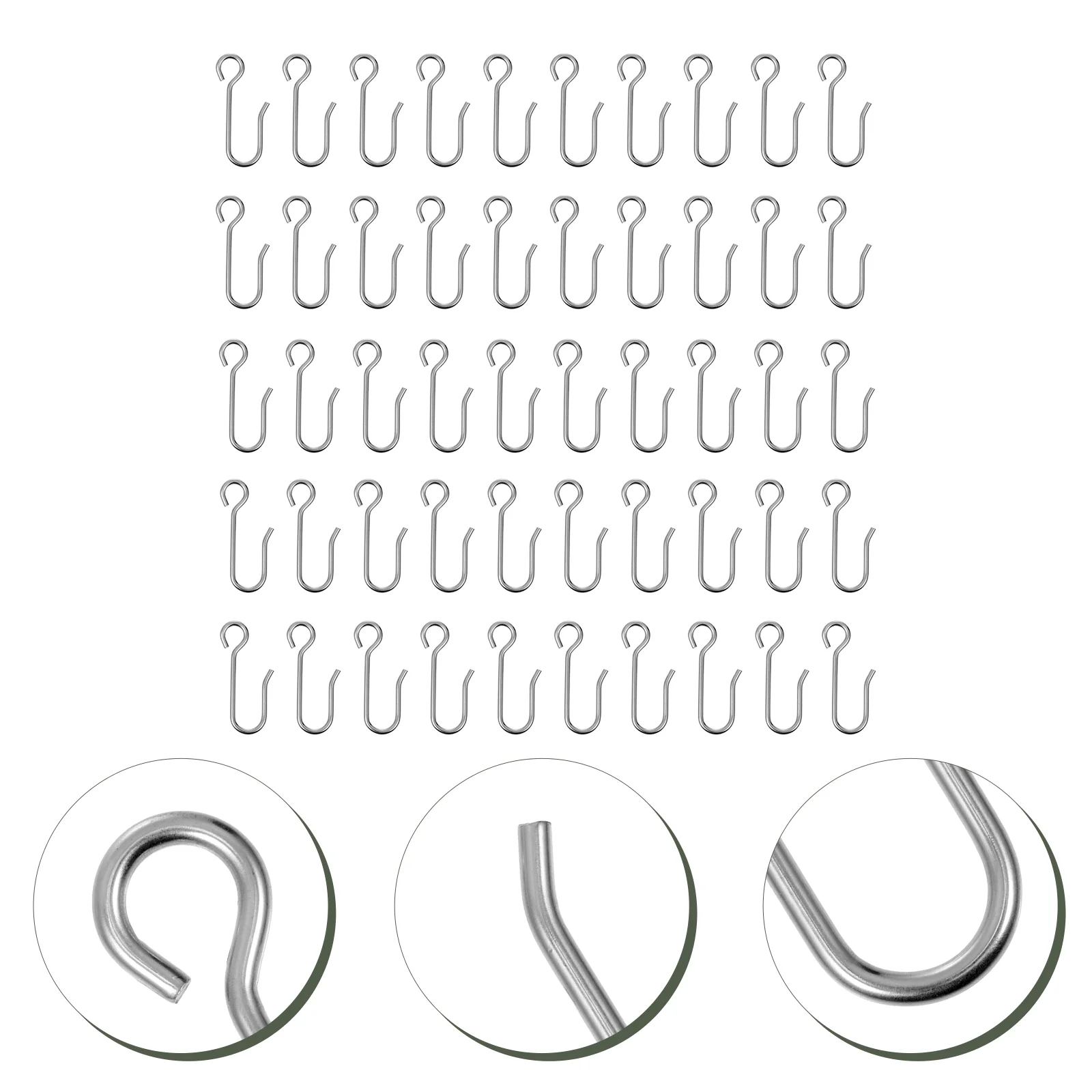 

100 Pcs Curtain Track Hook Holders Towel Hanger Stainless Steel Hangers Universal Type Hooks Rust-prooof Ceiling