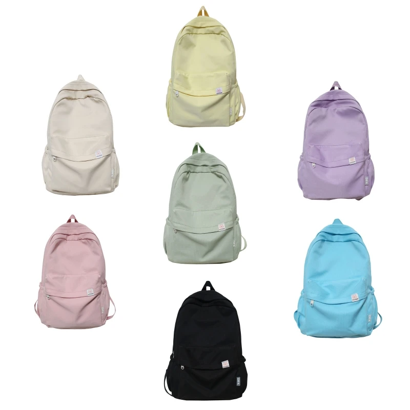 

School Backpack Teen Girls Multi Pocket Schoolbag Cute Student Daypack Female Bookbag Travel Daypack