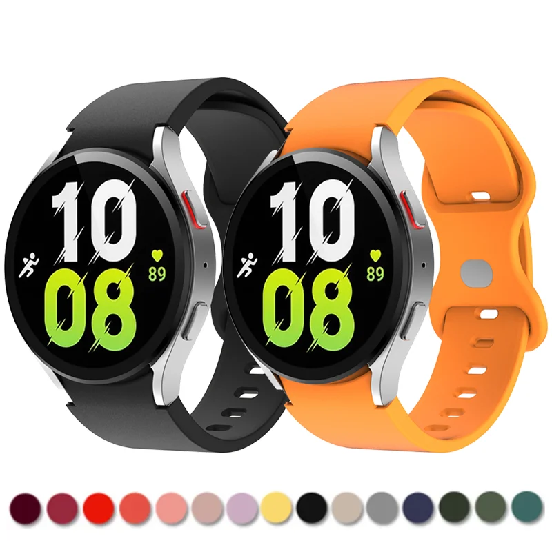 

Ремешок силиконовый для Samsung Galaxy Watch 5/4 44 мм 40 мм Galaxy4 classic 46 мм 42 мм, спортивный браслет для Galaxy Watch 5 pro 45 мм