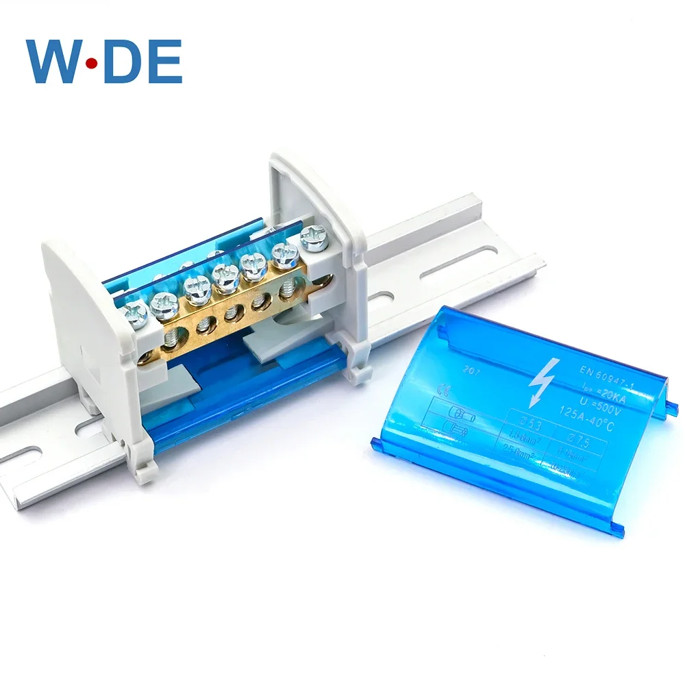 1 Pc Din Rail Terminal Block WDH207 Power Distribution Box Modular Screw Connection Block Universal Electric Wire Junction Box din rail terminal block