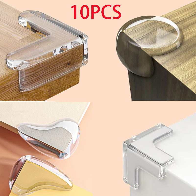 Baby Safety Silicone Protector Table Furniture Kids Desk Corner Edge Protection Cover 10PCS silicone furniture pads