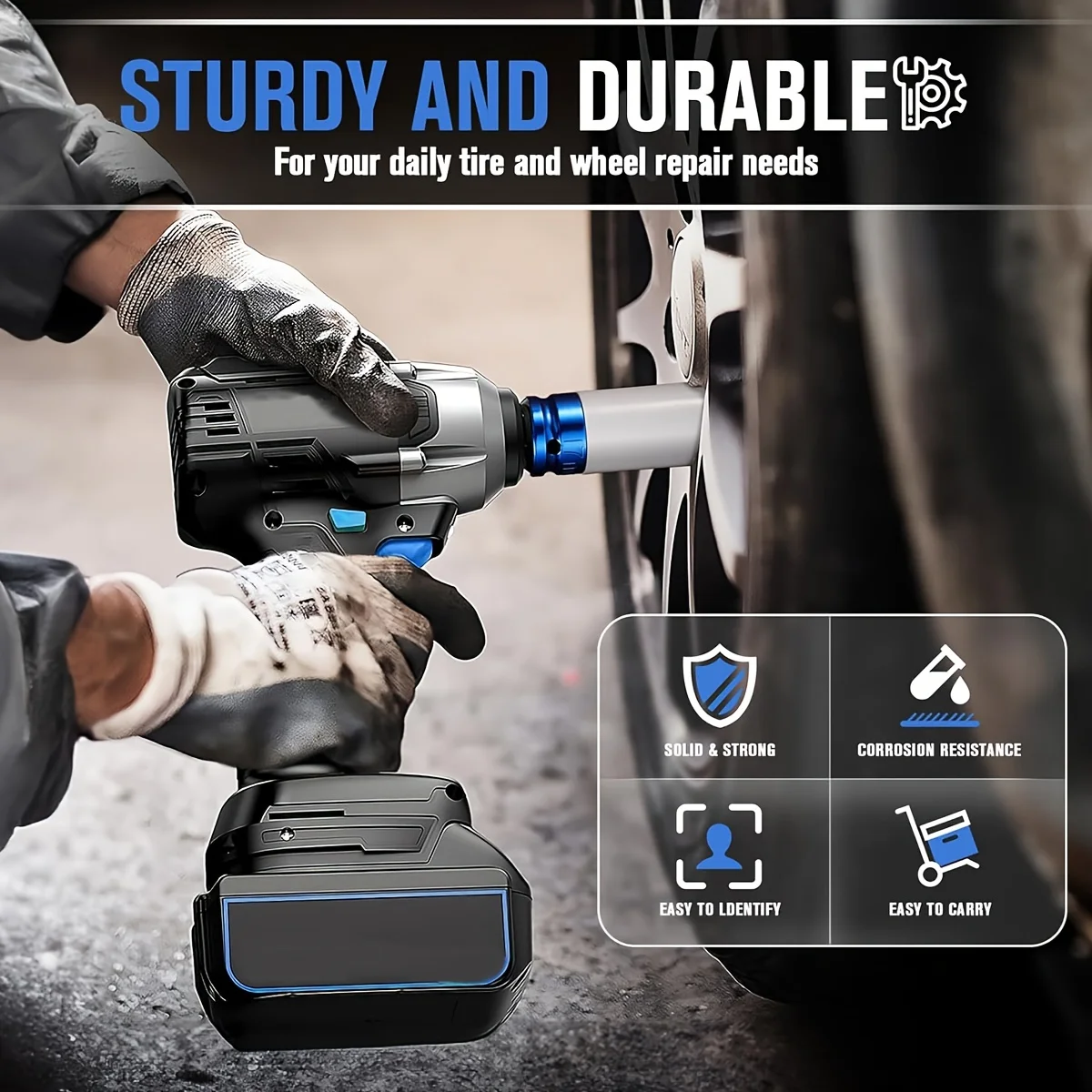 7pcs1/2" Drive Wheel Protector Impact Socket, Thin Wall Deep Impact Socket Set Durable Plastic Sleeve Lug Nut Socket 6 Point 2