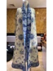 Miyake Pleated Vintage Printed Turn-down Collar Long Sleeve Long Jacket Women Designer Abaya New Dubai Fashion Plus Size Coats 6