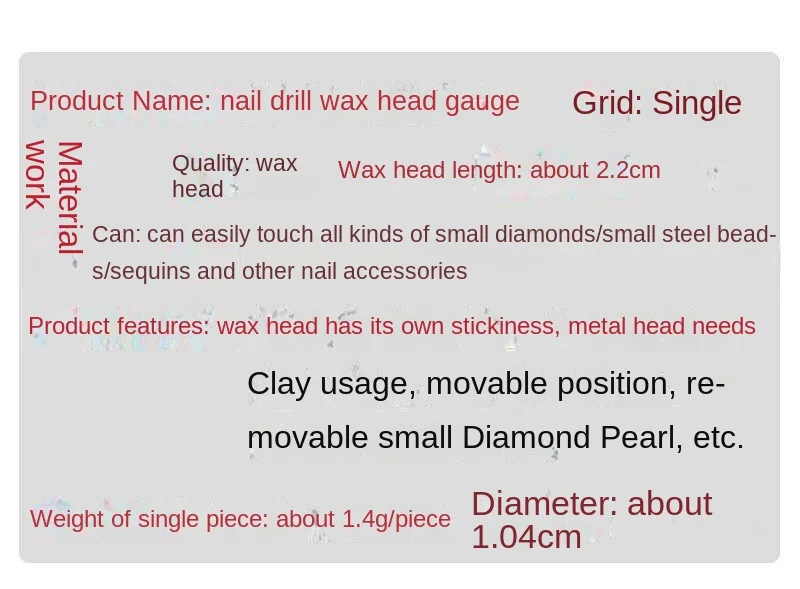 Description Picture 3 of itemRhinestone Wax Pen Head for Nail Art Gem Picker Tool,Replacement Tip for Rhinestone Picker Wax Pencil For Rhinestone Nail Tools