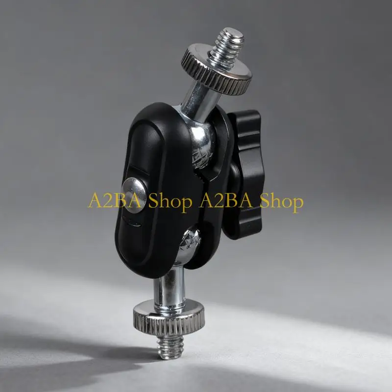 A2BA 고강도 금속 플라스틱 카메라 1/4 더블 볼 데드 어댑터 삼각대 전문 응용 프로그램 용 전화 마운트
