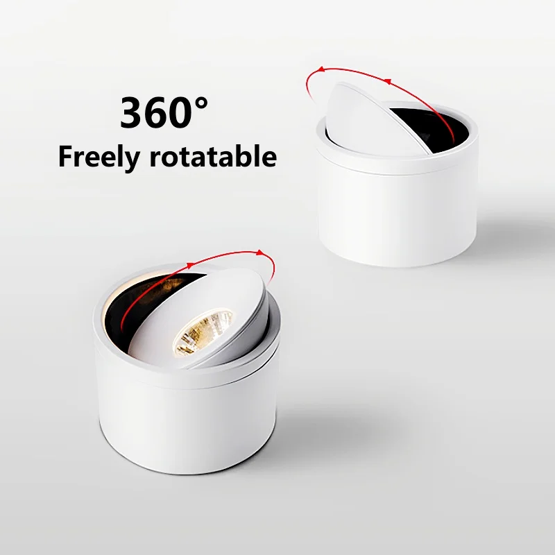 Ultra-thin open-mounted adjustable Angle spotlight LED ceiling light anti-glare aisle light 5W7W10W12W15W18W20W25W