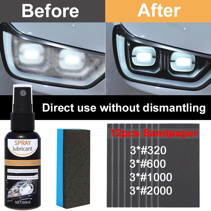 Car Headlight Polishing Agent Scratch Remover Repair Fluid Headlight Renewal Polish And