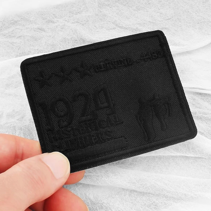 Description Picture 5 of item5PCS Self Adhesive Black Patches Down Jackets Patche Embroidery Patch Child Clothes Badge Accessories DIY Sewing Emblem Stickers