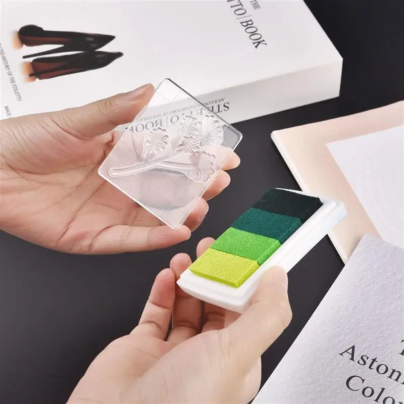 Acrylic Block For Clear Stamp Cling Mounted Rubber Stamps DIY Scrapbooking Photo Album Decorative Handmade Tool Wax Stamp Pad