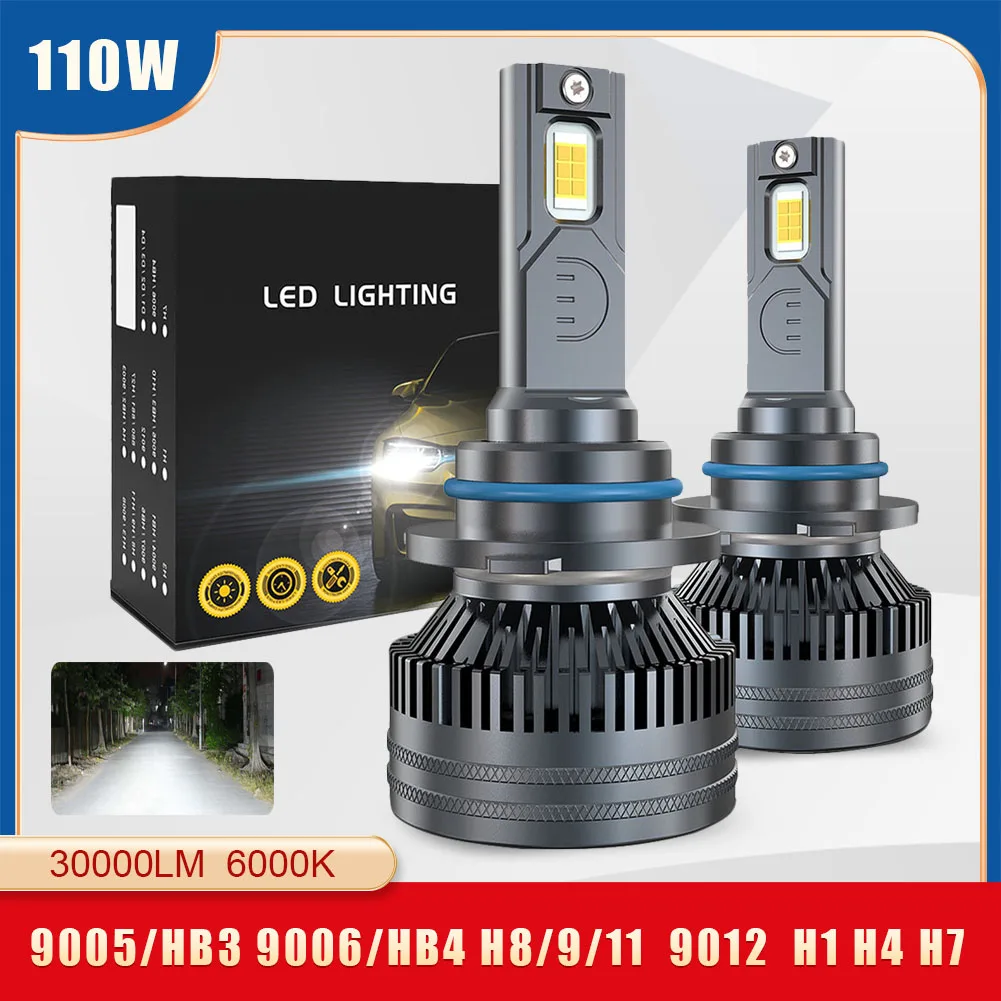 

1Pair 30000LM H7 H4 H11 LED Headlight 320W High Power H1 H8 H9 HB4 HB3 9005 9006 9012 Turbo Lamp 6000K White Car Auto Light