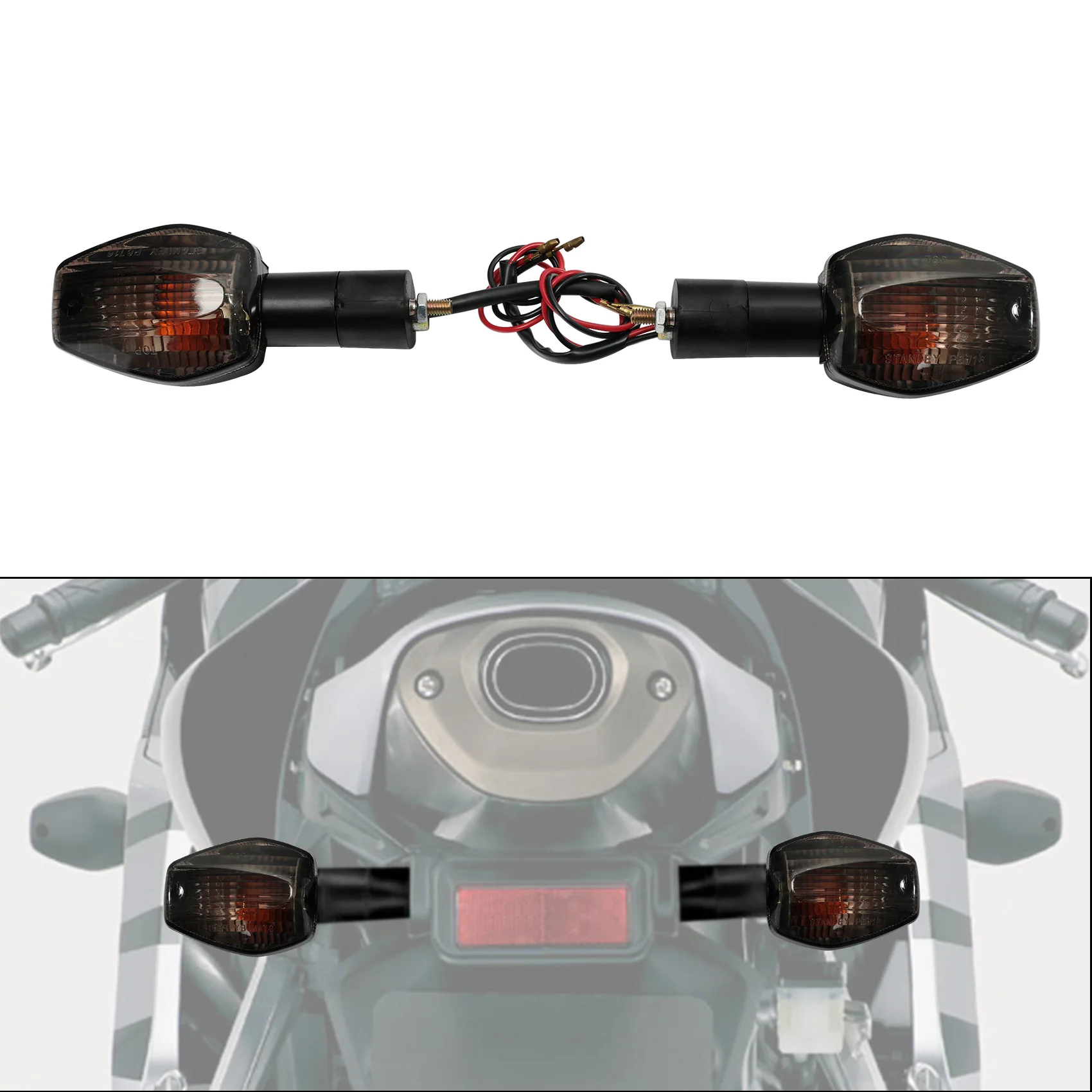 

Motorcycle Turn Signal Indicator Blinker Amber Light For Honda CBR600 F4i 2001-2006 CB900 02-07 CB400 03-12 CBR1000RR 2004-2008