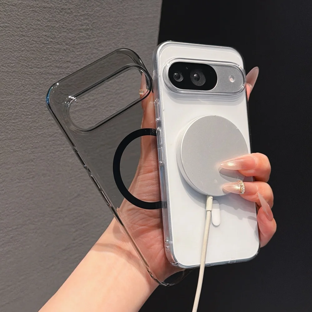 MagSafe-Compatible Transparent Magnetic Wireless Charging Case - Slim PC Acrylic Cover