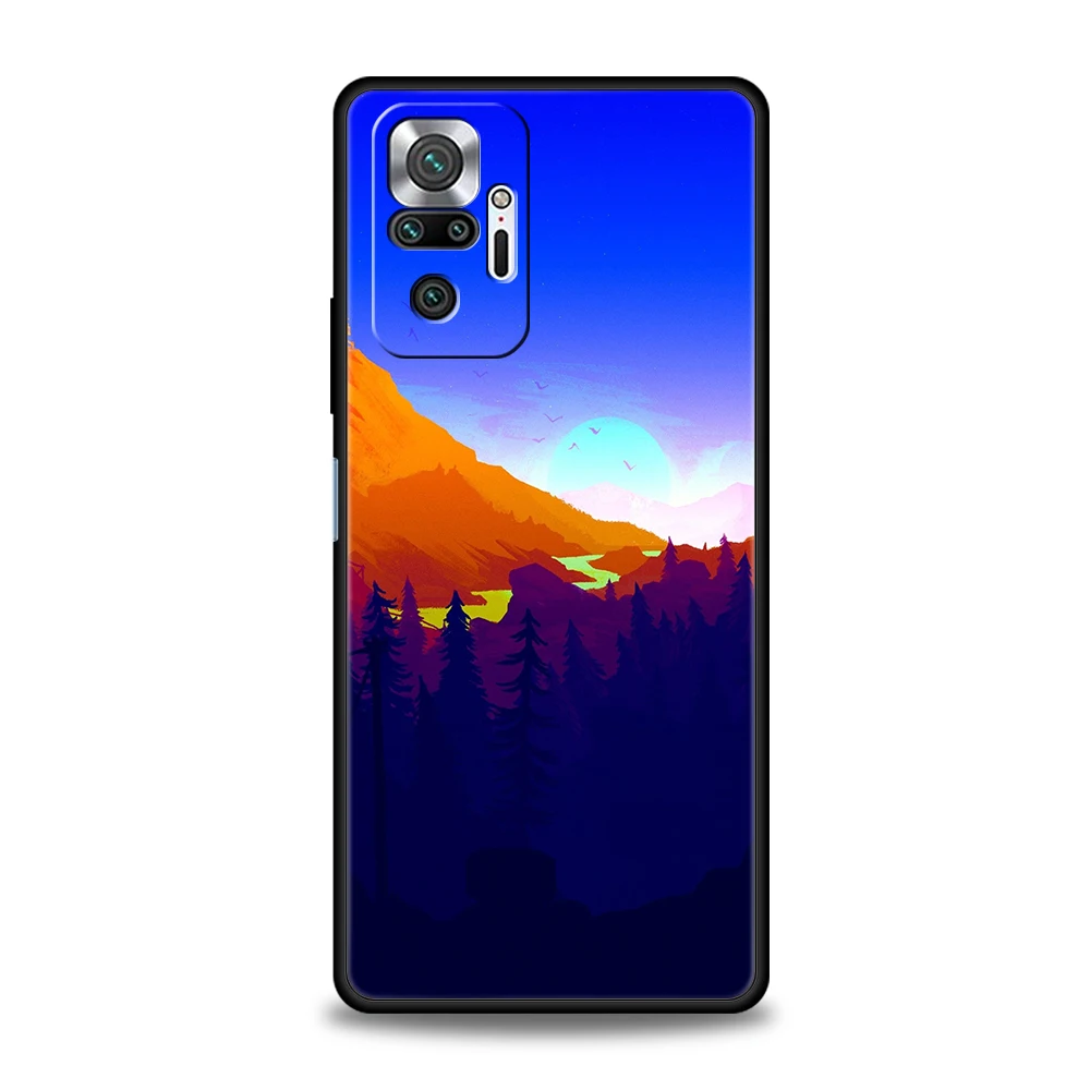 Painted Scenery Luxury Silicone Phone Case