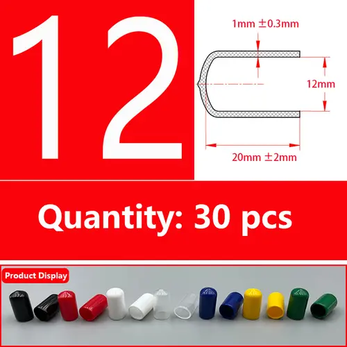 Rubber Cap Sleeve Soft Elasticity Silicone Protective Cover  Sealing Plug Thread Protection Sleeve Black Red White Blue 1.5-24mm - Image 26
