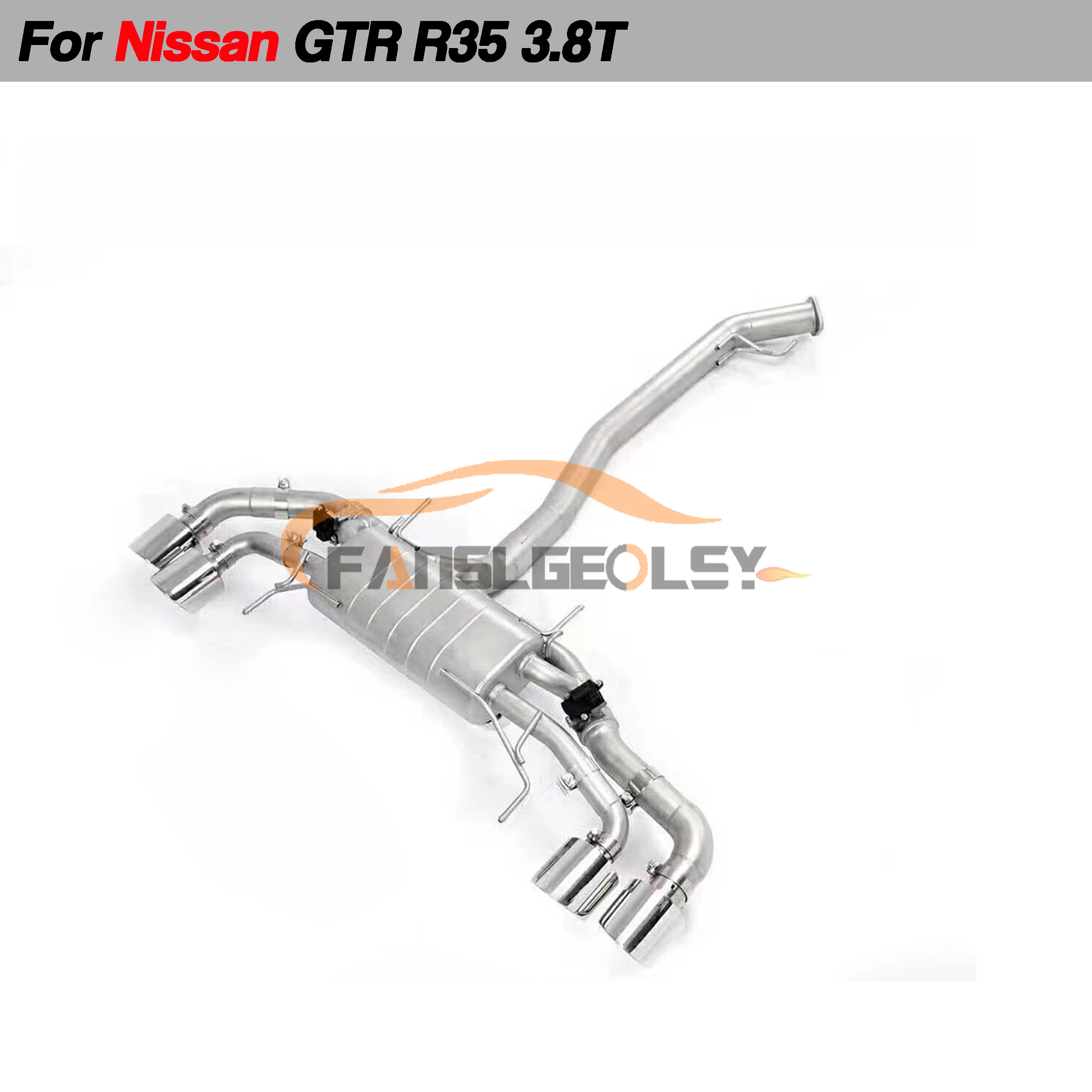 

For Nissan GTR R35 3.8T Stainless Performance Catback Exhaust System Valve With Muffler Pipes Tuning exhaust assembly