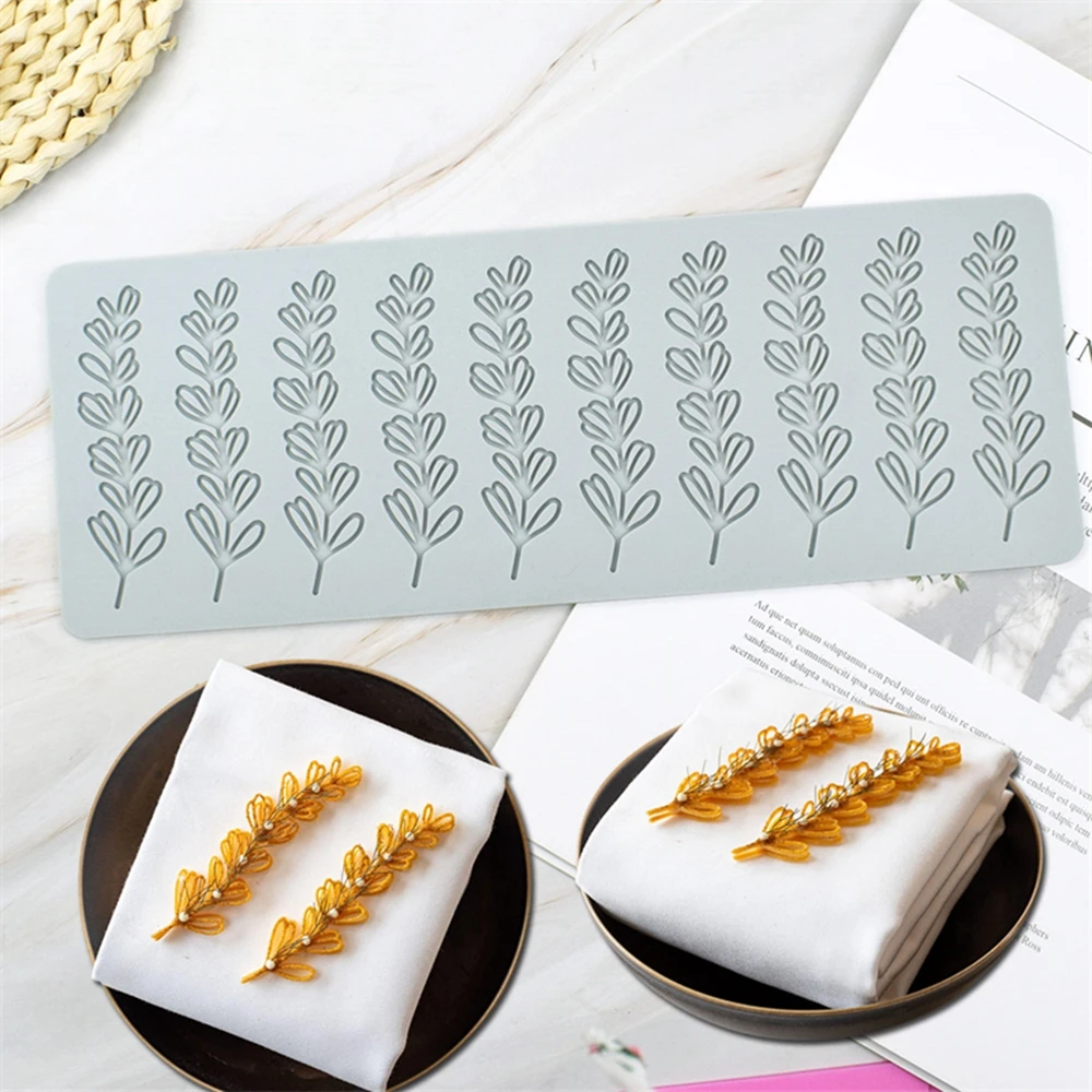 Leaf Molds Silicone Baking Molds Fondant Molds, Lace Silicone Cake Molds,  Polymer Clay Molds for Baking, Sugar Craft, Dessert Cake Decoration