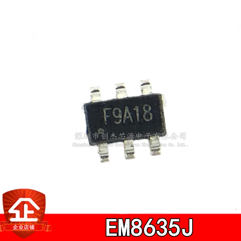 10pcs New and original EM8635J EM8635 Screen printing:F9129 F9J04 F9H38 F9143 F9H45/F9139 SOT23-6 EM8635J EM8635 SOT23-6