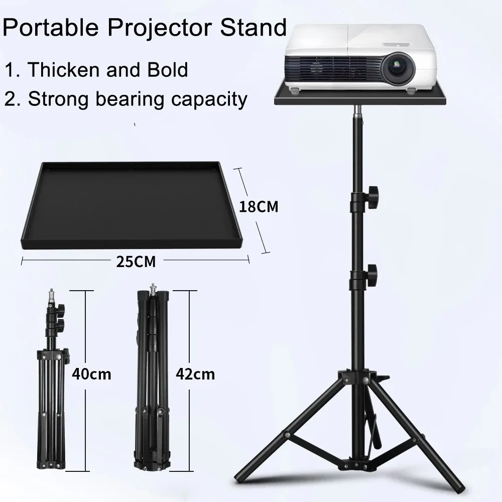 Projector Stand Tray Floor To Wall Desktop Shelf Laptop Stand Bedside Lift Telescopic Rod Live Tripod 55-170
