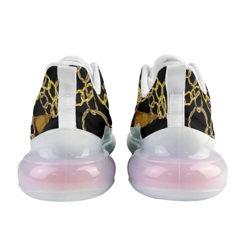 Black AF Cushion Shoes For Women Golden Chain Sneakers Spring New Designer Casual Vulcanized Shoes Dropship