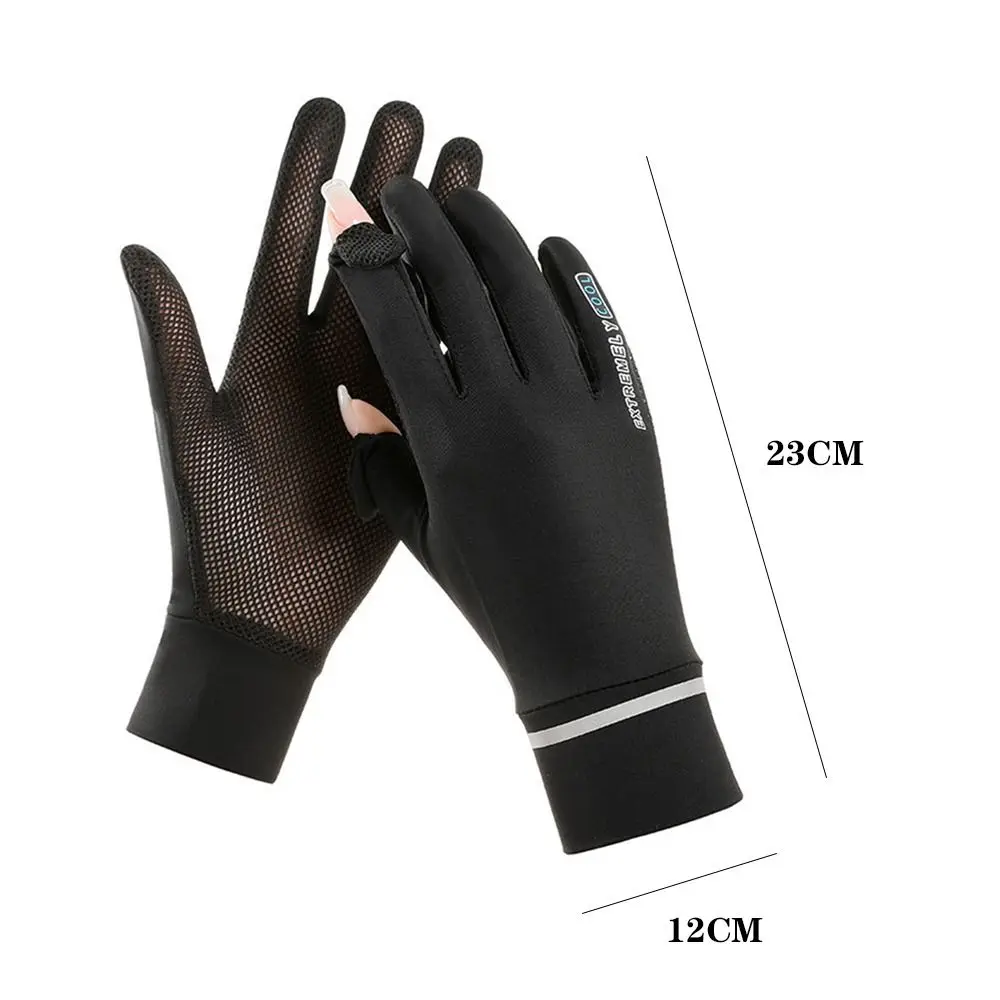 Cycling Driving Running Thin Summer Sun Protection Gloves Mittens Anti-UV Gloves Ice Silk Gloves 5
