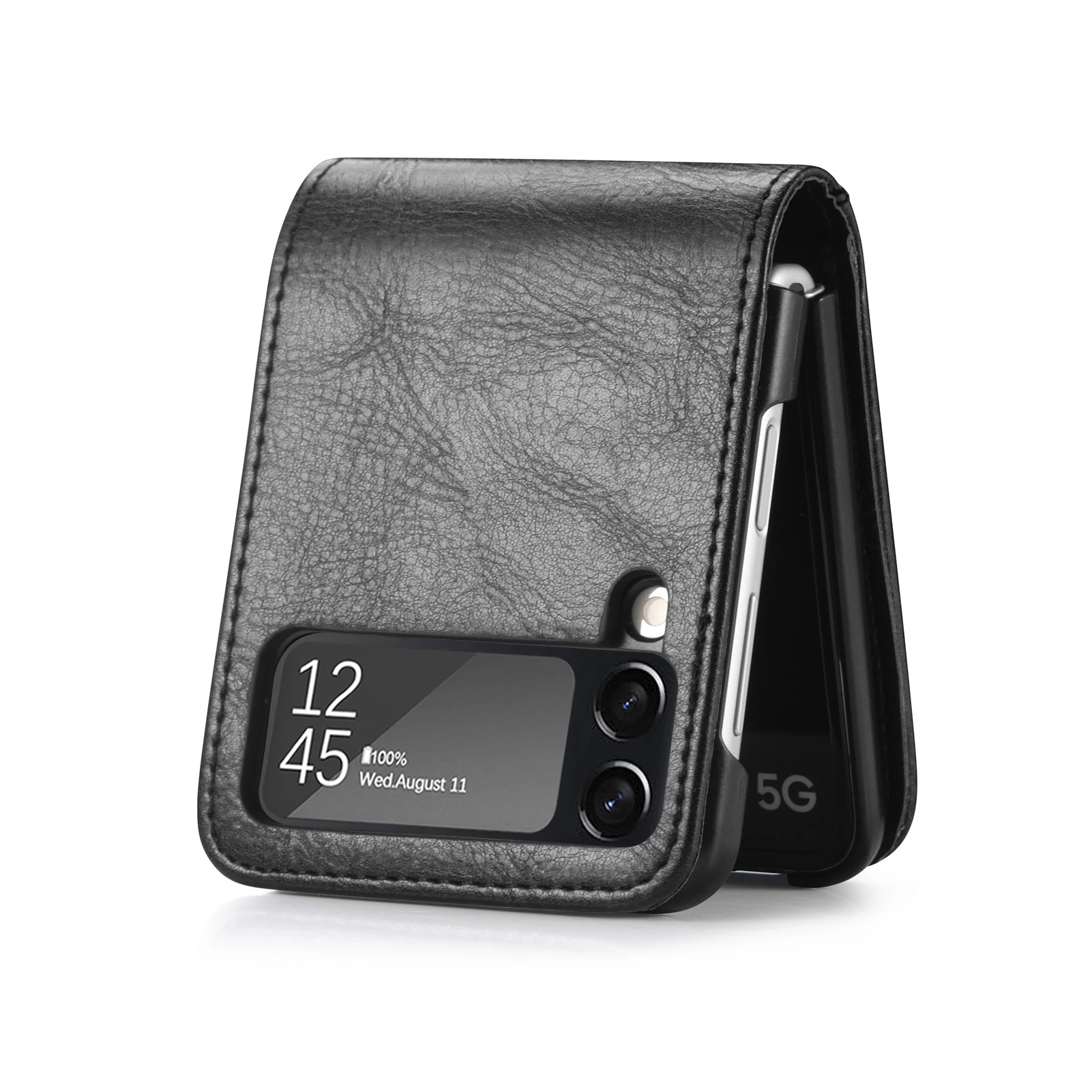 Luxury Leather Folding Wallet Case with Card Slots