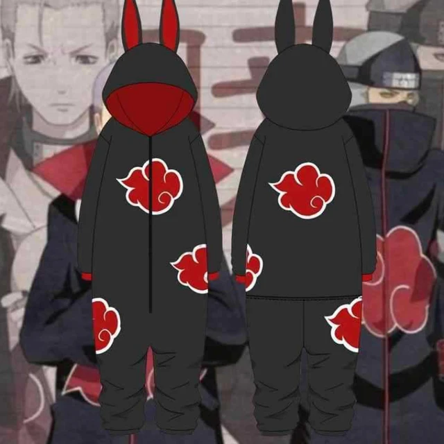 Nuvens Akatsuki Macacão Pijama Verão Adulto Oficial Naruto