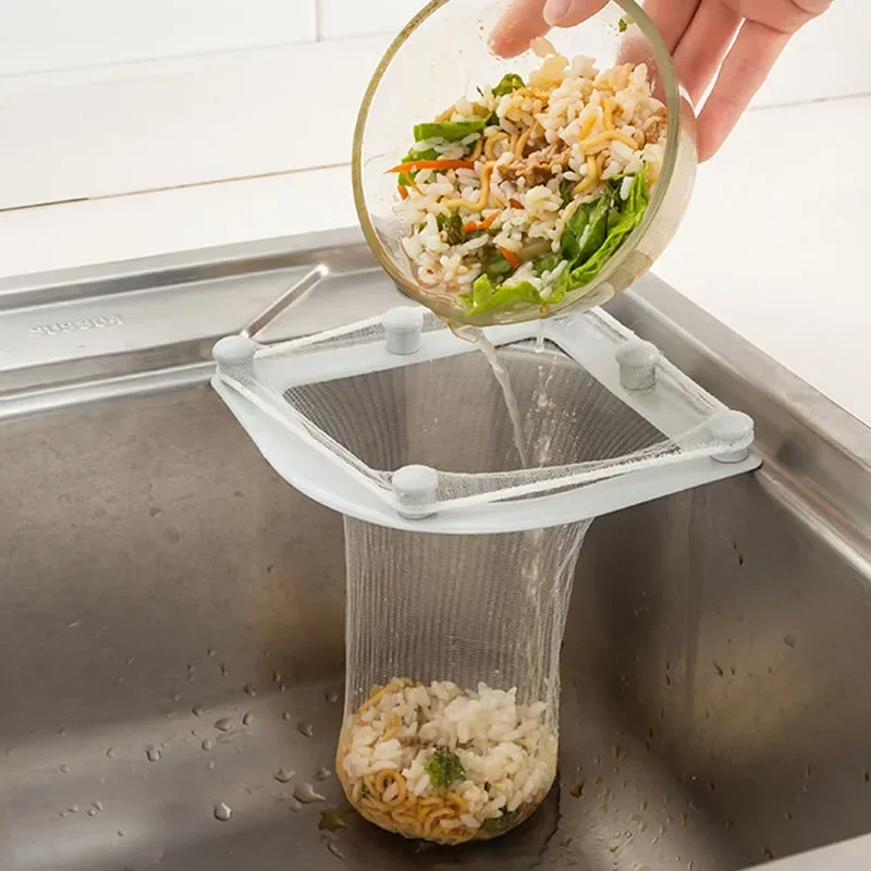 30PCS Suction Cup Sink Filter Screen Sink Organizer Kitchen Storage Bag Drain Rack Disposable Trash Bin