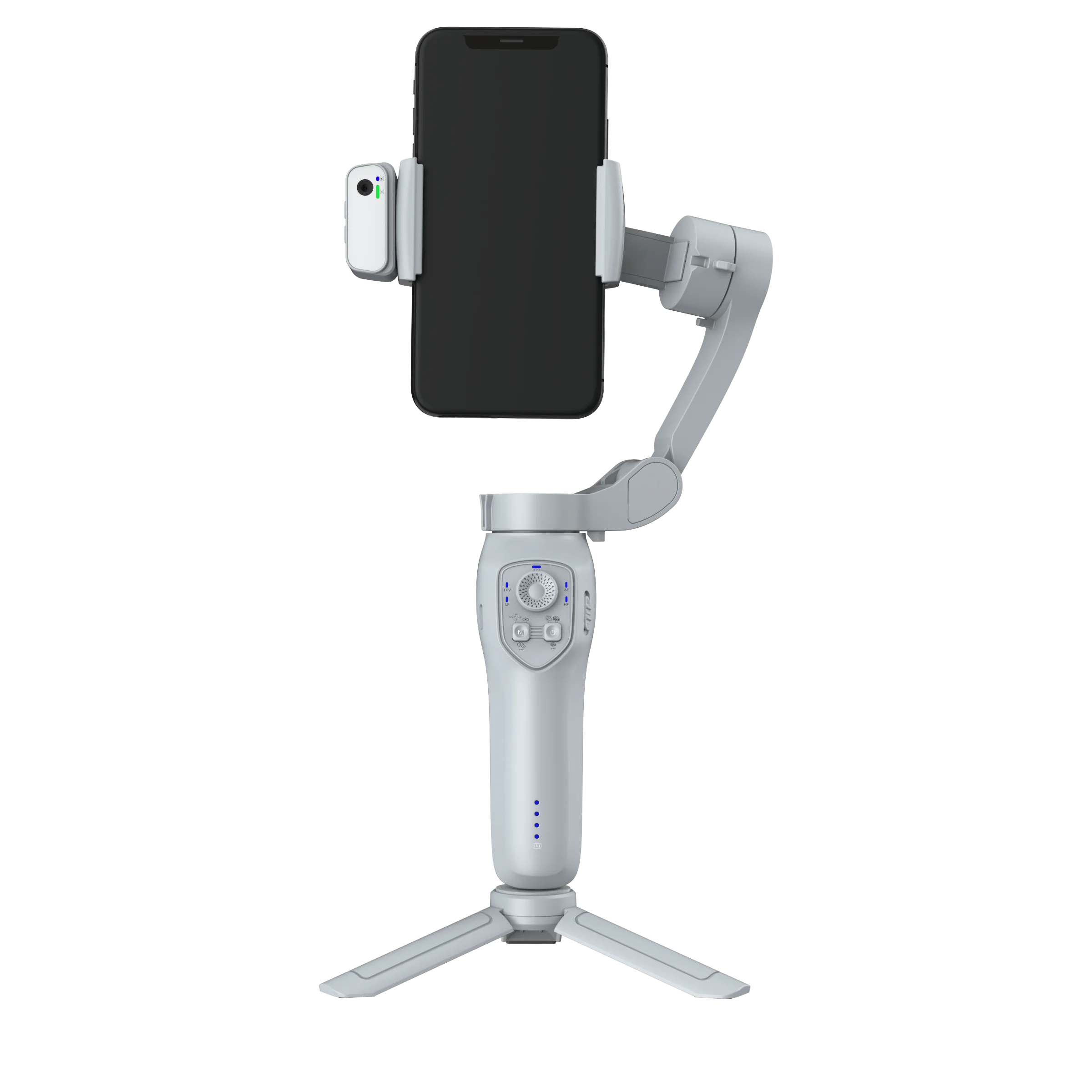 3축 핸드헬드 폰 짐벌 (브이로그 조명 지원, 안드로이드/IOS 스테빌라이저)