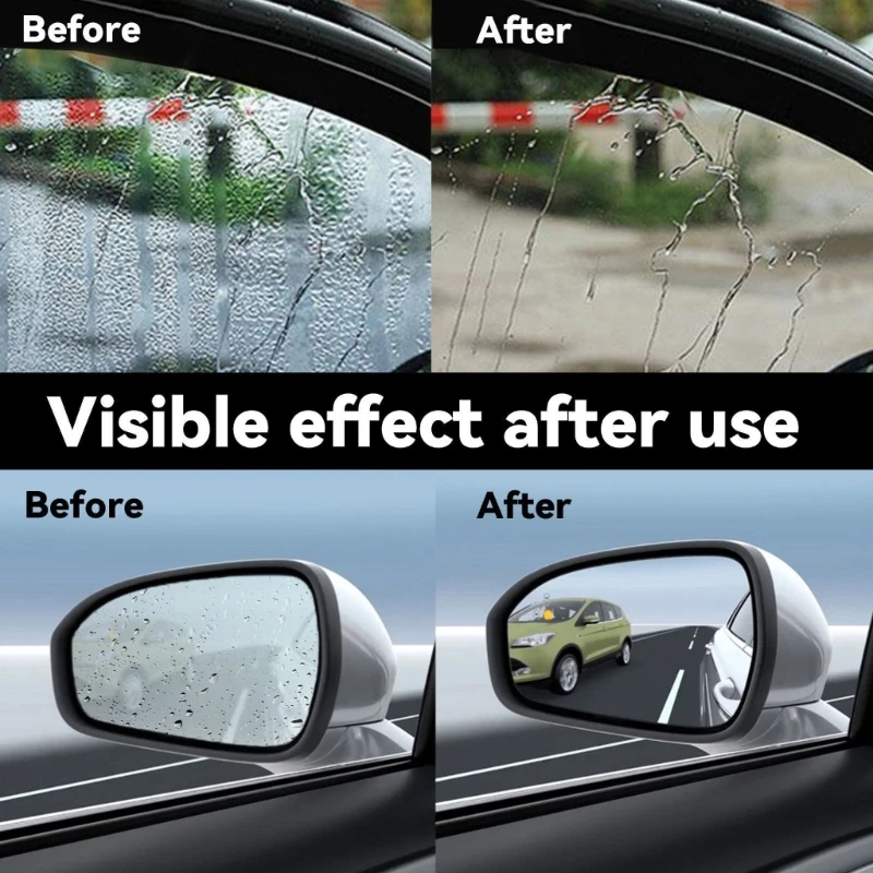 U75F Small 30ml Car Anti Rain Agent Long Lasting Vehicle Rain Shielding Boosts Driver View in Adverse Weather & Nighttime
