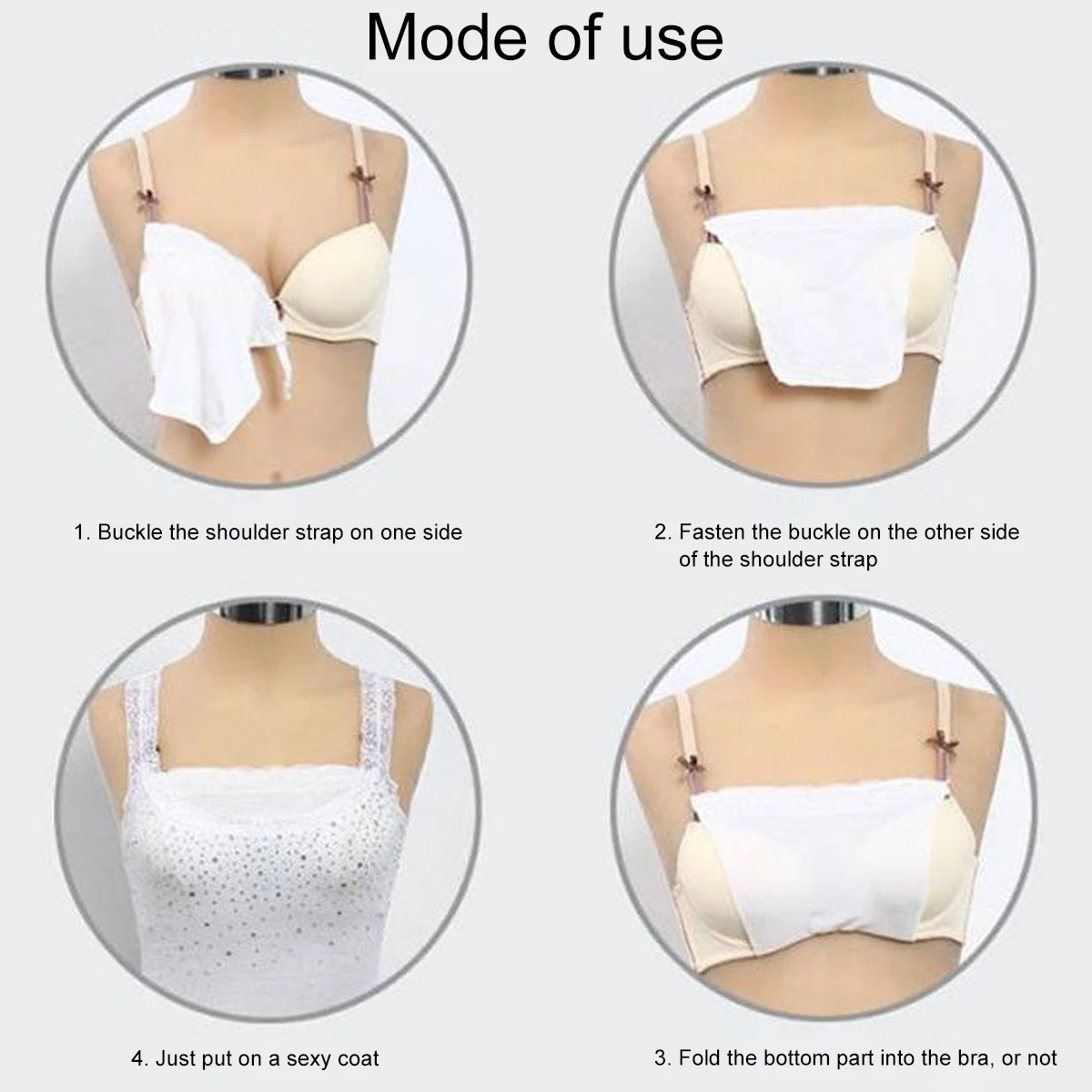 3Pcs Women's Lace Silk Cleavage Cover Up Camisole Breathable Invisibl Easy Clip-on Lace Mock Camisole Bras Anti-glare Clothes lace camisole tops