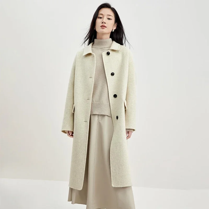 IZ様 2plan Melfis double maxi wool coat SENTUBILA Double-faced Woolen Long Jacket For Women 2025