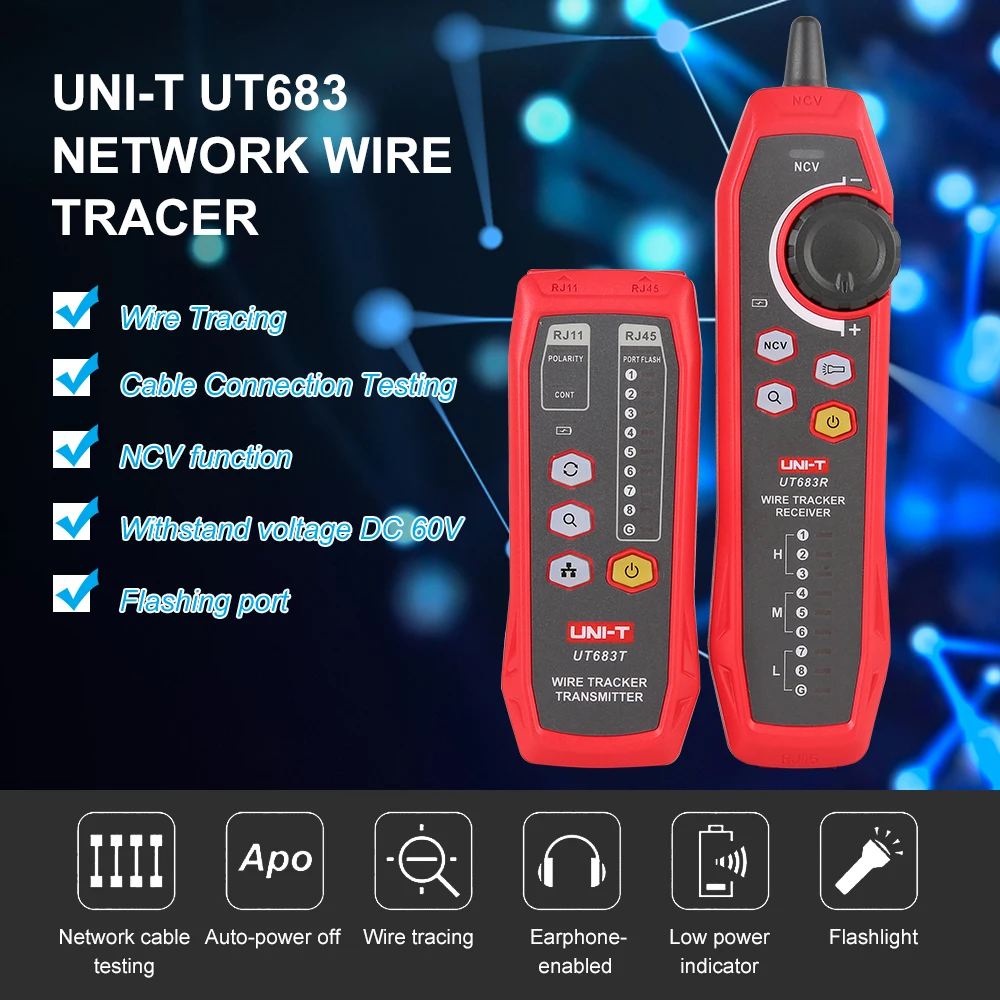 UT683 KIT TESTEUR RESEAU / TESTEUR CABLE