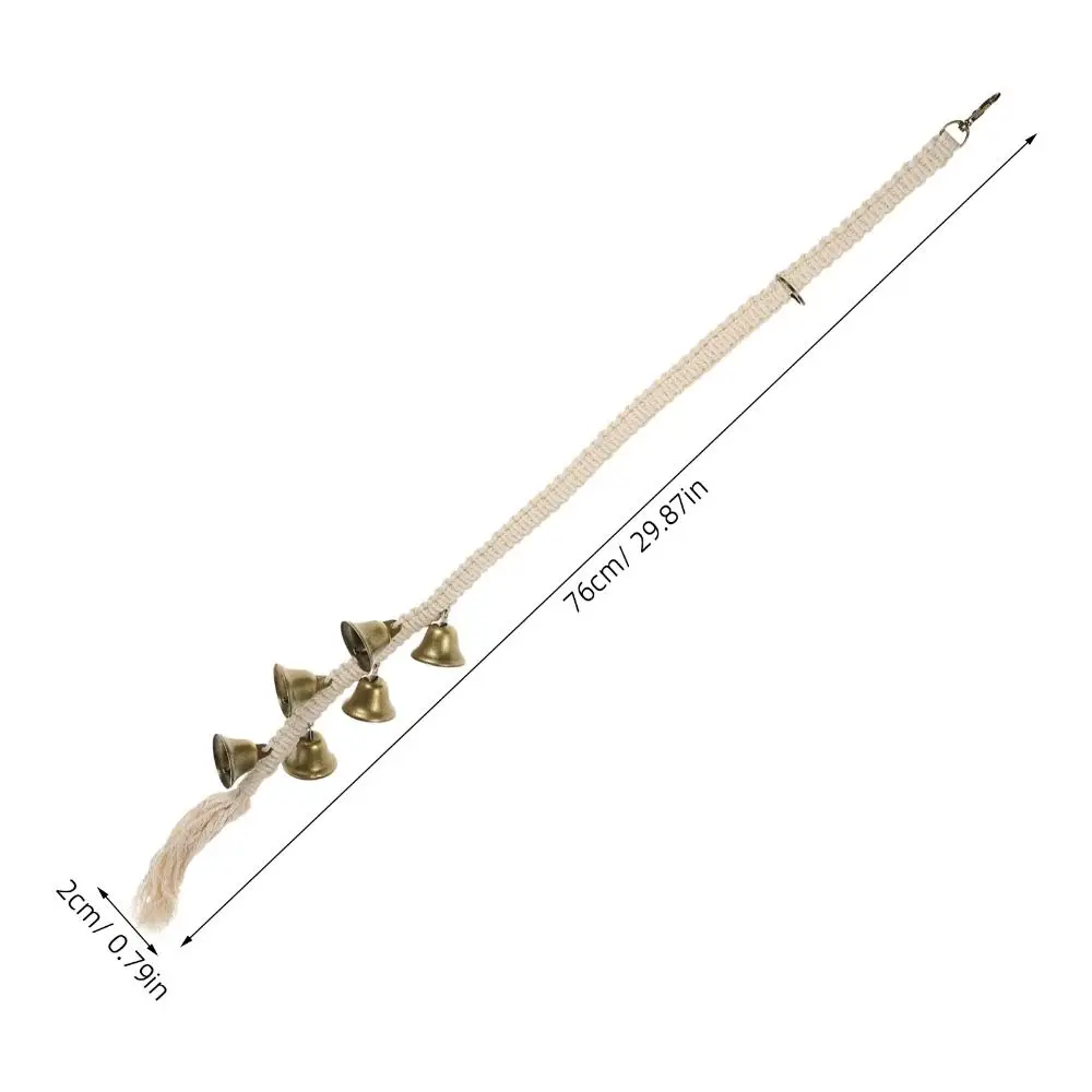 Cotton Rope Dog Training Bell Woven Adjustable Puppy Rope Bells Durable Hanging Alarm Dog Talking Button for Potty Training