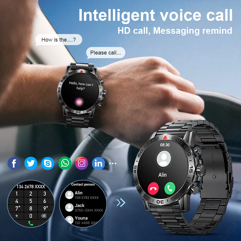 2024 New Original Bluetooth Call Smart Watches Sports Fitness Man Watch Heart Rate Blood Oxygen Waterproof Smartwatches For Men 2