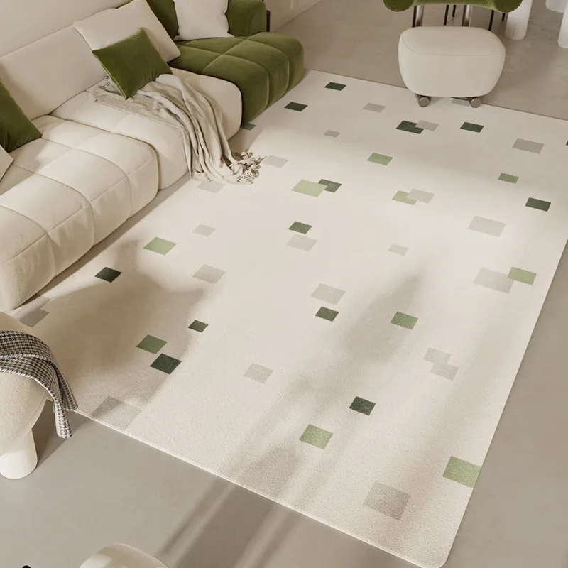 Cream Style Carpets for Living Room, Light Luxury Bedroom Decor Carpet, Fluffy Soft Bedside Floor Mat, Home Cloakroom, Washable